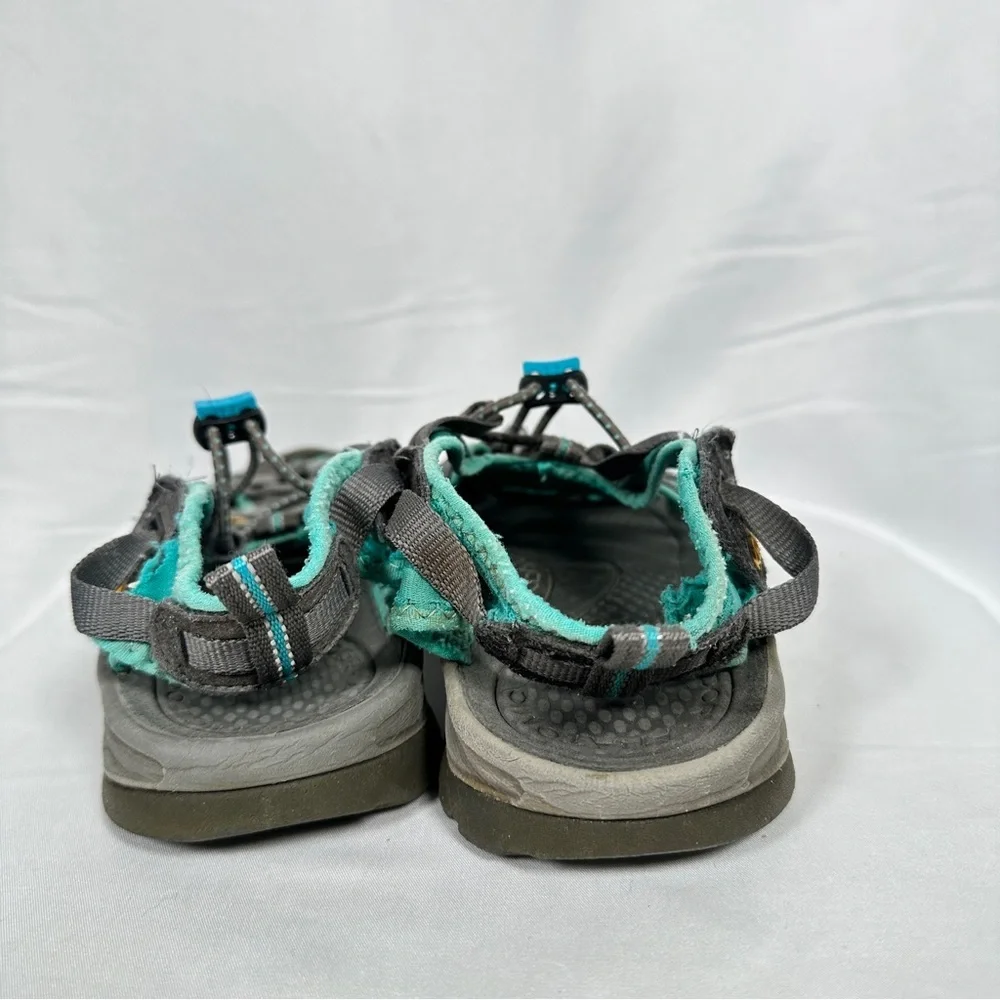 KEEN Whisper Women’s 8.5 Gray Teal Waterproof Hiking Sandals Closed Toe Gorpcore - Picture 8 of 12